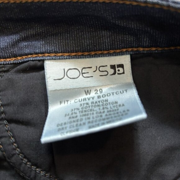 Joe's Jeans Womens Size 29 Curvy Bootcut Dark Blue Denim 5 Pocket 32x33 - Picture 8 of 8